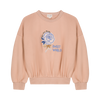 Lichtroze meisjessweater met 'Sweet World' print van We Are Kids | Verkrijgbaar bij Little Fashion Addict