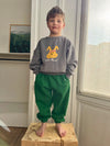 Jongenssweater Tony Rabbit in donkergrijs (volcano) met konijnenprint van We Are Kids | Ontdek We Are Kids bij Little Fashion Addict