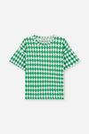 We Are Kdis T-shirt Dylan Green Diamonds – Vrolijk eT-shirt voor meisjes met groen diamantenpatroon, gemaakt van biologisch katoen | Verkrijgbaar bij Little Fashion Addict