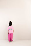 Livia T-shirt Fuchsia Pink van Jenest – roze meisjes T-shirt met bloemenprint op de rug | verkrijgbaar bij Little Fashion Addict