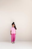 Livia T-shirt Fuchsia Pink van Jenest – roze meisjes T-shirt met bloemenprint op de rug | verkrijgbaar bij Little Fashion Addict