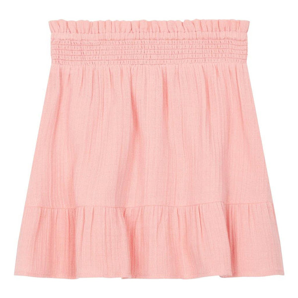 Little Fashion Addict - Hundred Pieces - Short Organic Cotton Muslin Skirt - Candy Pink