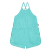 Hundred Pieces - Organic Terry Cloth Playsuit - Kleur: Turquoise - Zomerse jumpsuit/playsuit - Meisjesmode - Zomercollectie 2023 - Verkrijgbaar bij Littlefashionaddict.com