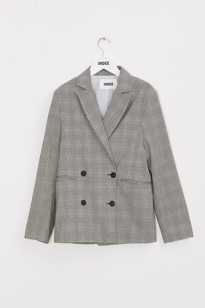 INDEE - Belgische modemerk - Kilowatt Blazer in het kleur: Cinnamon - verkrijgbaar bij littlefashionaddict.com