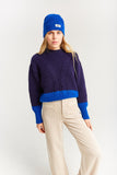 INDEE - Belgische modemerk - Kiss Knit-Sweater in Midnight Blue - verkrijgbaar bij littlefashionaddict.com