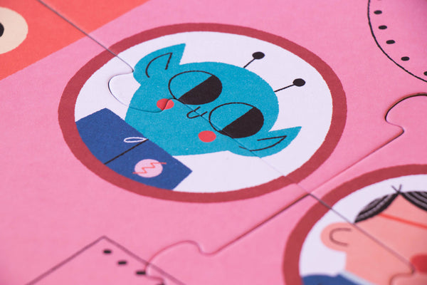 Londji  Kinderpuzzel - Set van 5 puzzels - Valentina in Space - Voor kids vanaf 3 jaar - Verkrijgbaar bij Littlefashionaddict.com