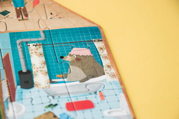 Londji  Kinderpuzzel - Puzzel 36 stukken - Welcome to my home - Voor kids vanaf 3 jaar - Verkrijgbaar bij Littlefashionaddict.com