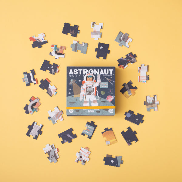 Londji Kinderpuzzel - Pocket Puzzel 36 stukken - Astronaut - Voor kids vanaf 3 jaar - Verkrijgbaar bij Littlefashionaddict.com
