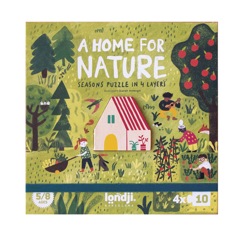 Londji Kinderpuzzel - Set van 4 puzzels met 10 puzzelstukken - A home for Nature - Voor kids vanaf 5 jaar - Verkrijgbaar bij Littlefashionaddict.com
