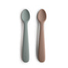 Little Fashion Addict - Mushie - Set van 2 babylepels - Stone & Cloudy Mauve
