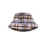 Littlefashionaddict - Sproet & Sprout - AW22 - Boucle check Bucket Hat (geruit hoedje) - Kleur: Ice Purple - Voor meisjes - Meisjesmode - Vanaf 4 tot 10 jaar in stock en verkrijgbaar bij Little Fashion Addict