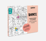 Omy - Giant coloring poster Dance - Verkrijgbaar bij littlefashionaddict.com