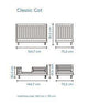Little Fashion Addict - Oeuf NYC - Babybed Berkenhout - afmetingen