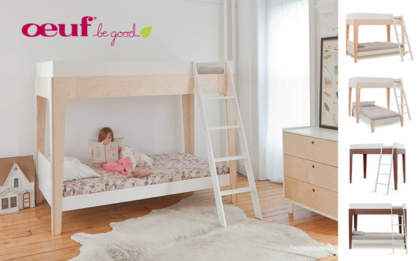 PERCH Stapelbed - wit/berkenhout - littlefashionaddict.com